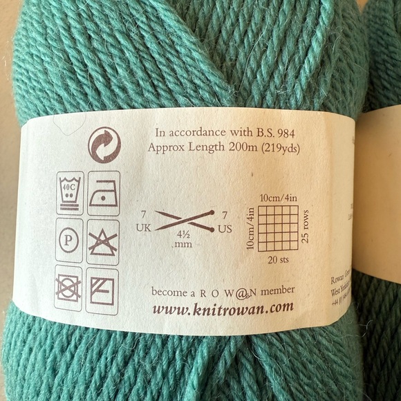 Rowan Pure Wool Yarn in Teal - Picture 2 of 3